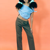 SWAN TOP IN GINGHAM PICNIC