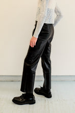 Load image into Gallery viewer, straight cut buttery soft black leather pant