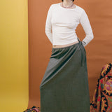 WOOL SKIRT IN GREY