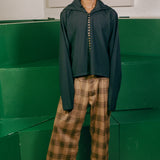 TROUSERS IN YELLOW PLAID WOOL
