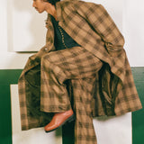 TROUSERS IN YELLOW PLAID WOOL