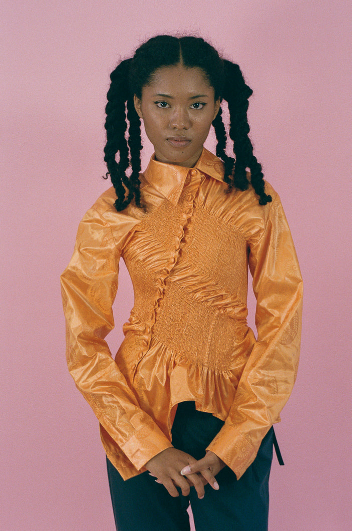 TWIST SHIRT IN ORANGE