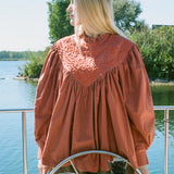 USTINA TOP WITH EMBROIDERY