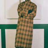 WOOL PLAID COAT IN YELLOW