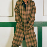 WOOL PLAID COAT IN YELLOW