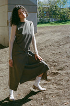 Load image into Gallery viewer, WRAP DRESS IN HERRINGBONE