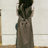 WRAP DRESS IN HERRINGBONE