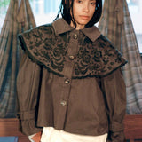 AUGUSTINA TRENCH IN CHOCOLATE BROWN