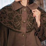 AUGUSTINA TRENCH IN CHOCOLATE BROWN