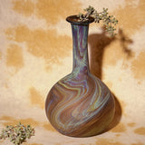 AMBER LARGE GLASS VASE MULTI
