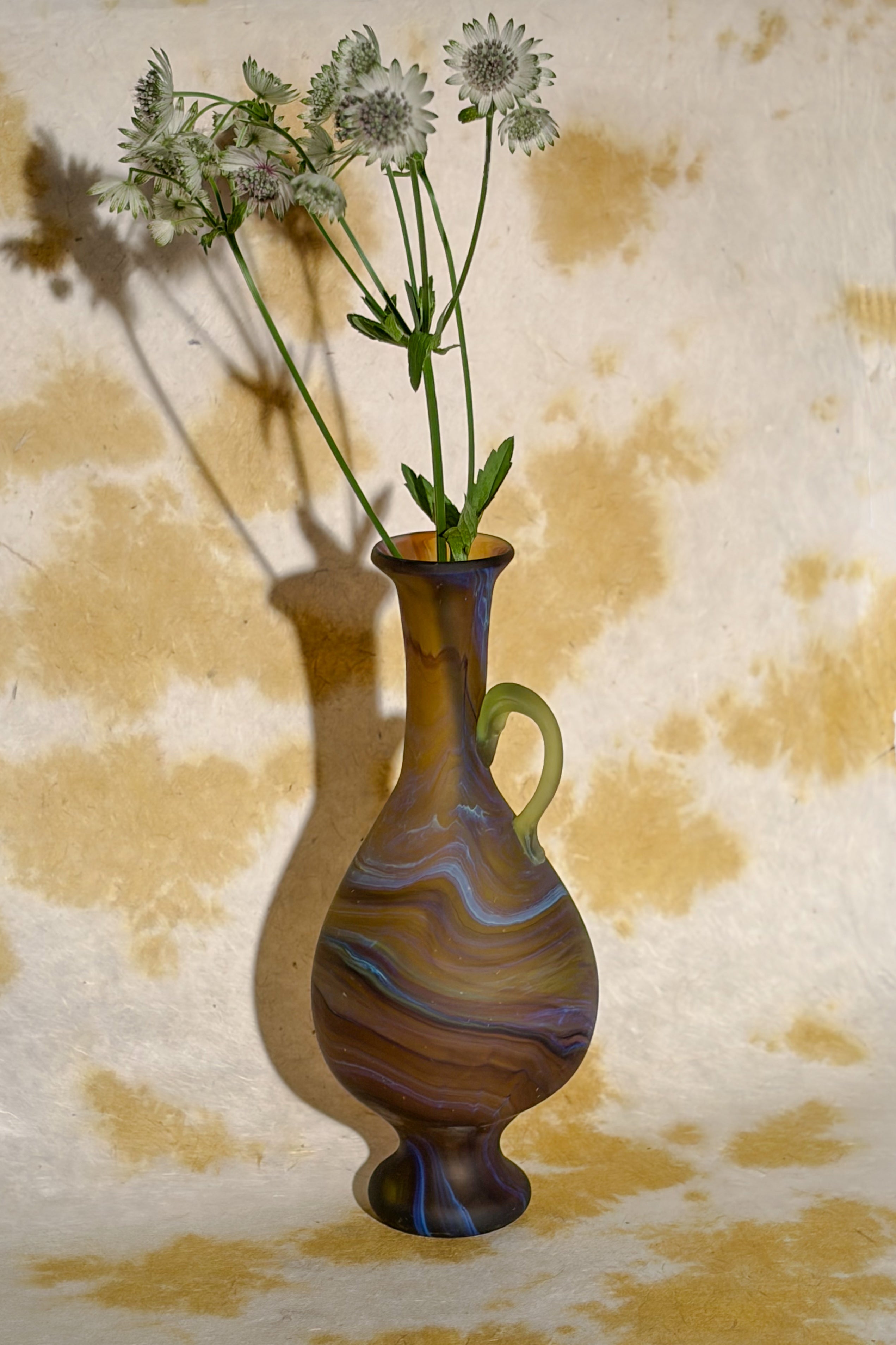 AMBER LARGE GLASS VASE MULTI