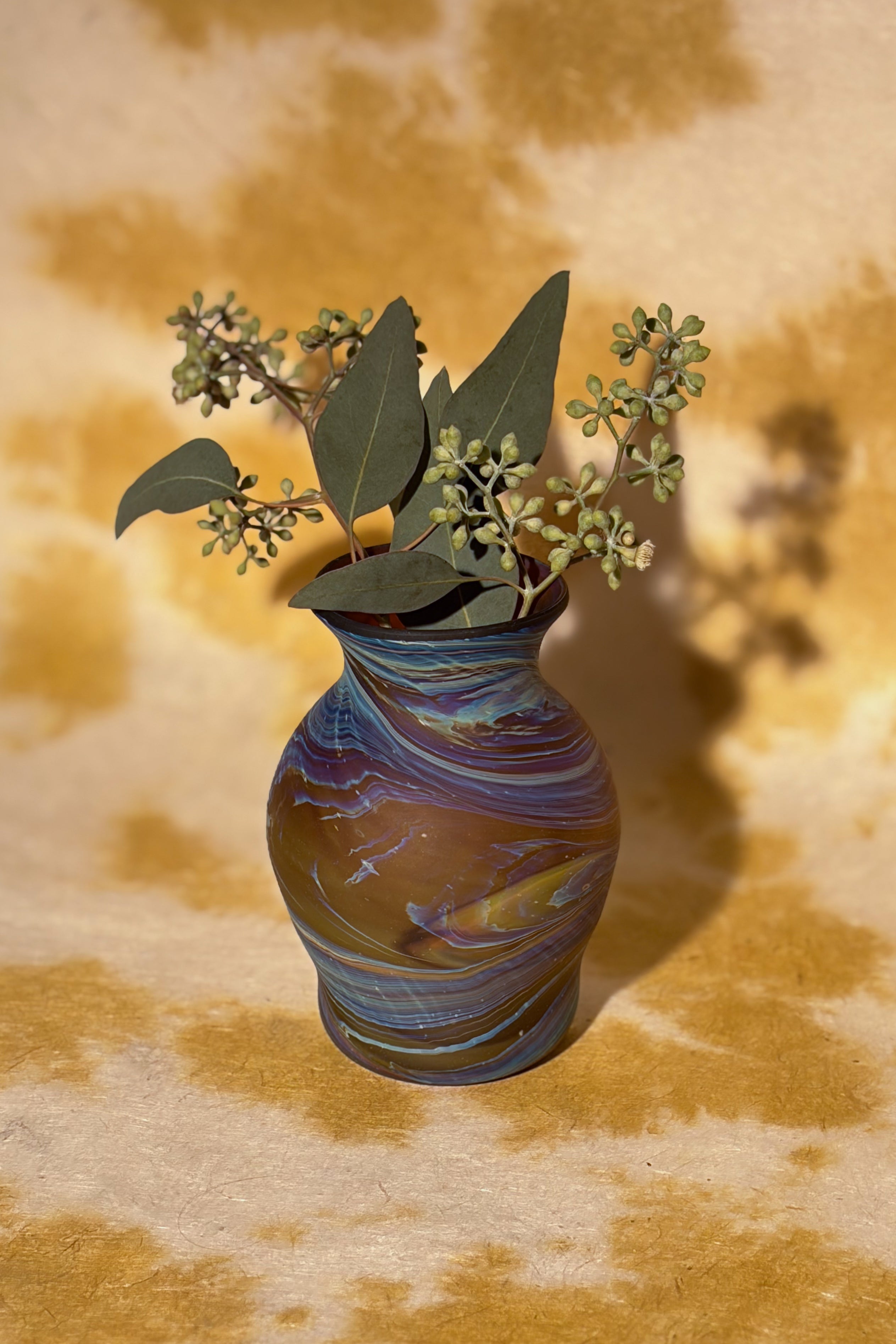 AMBER SMALL GLASS VASE MULTI