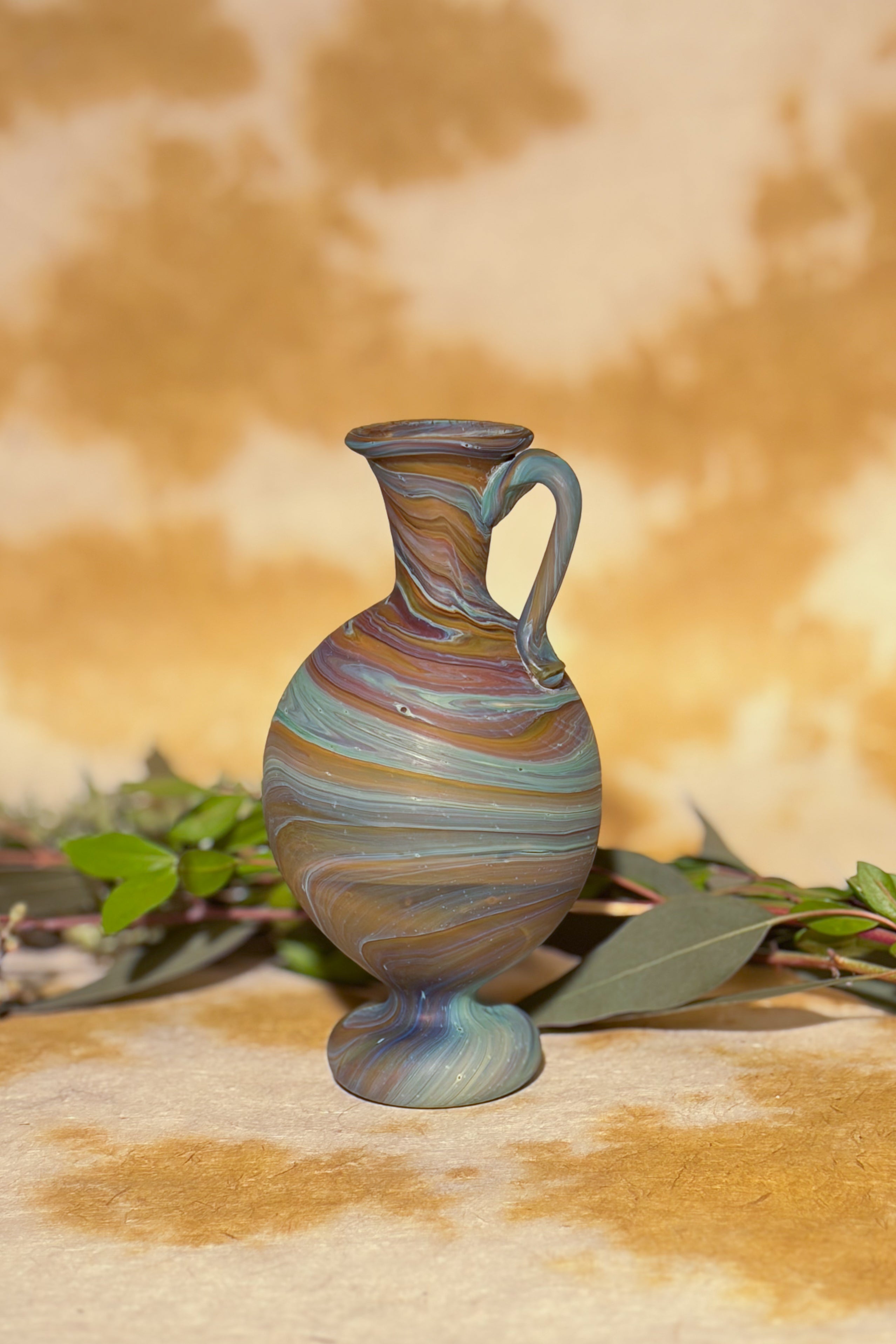AMBER SMALL GLASS VASE MULTI