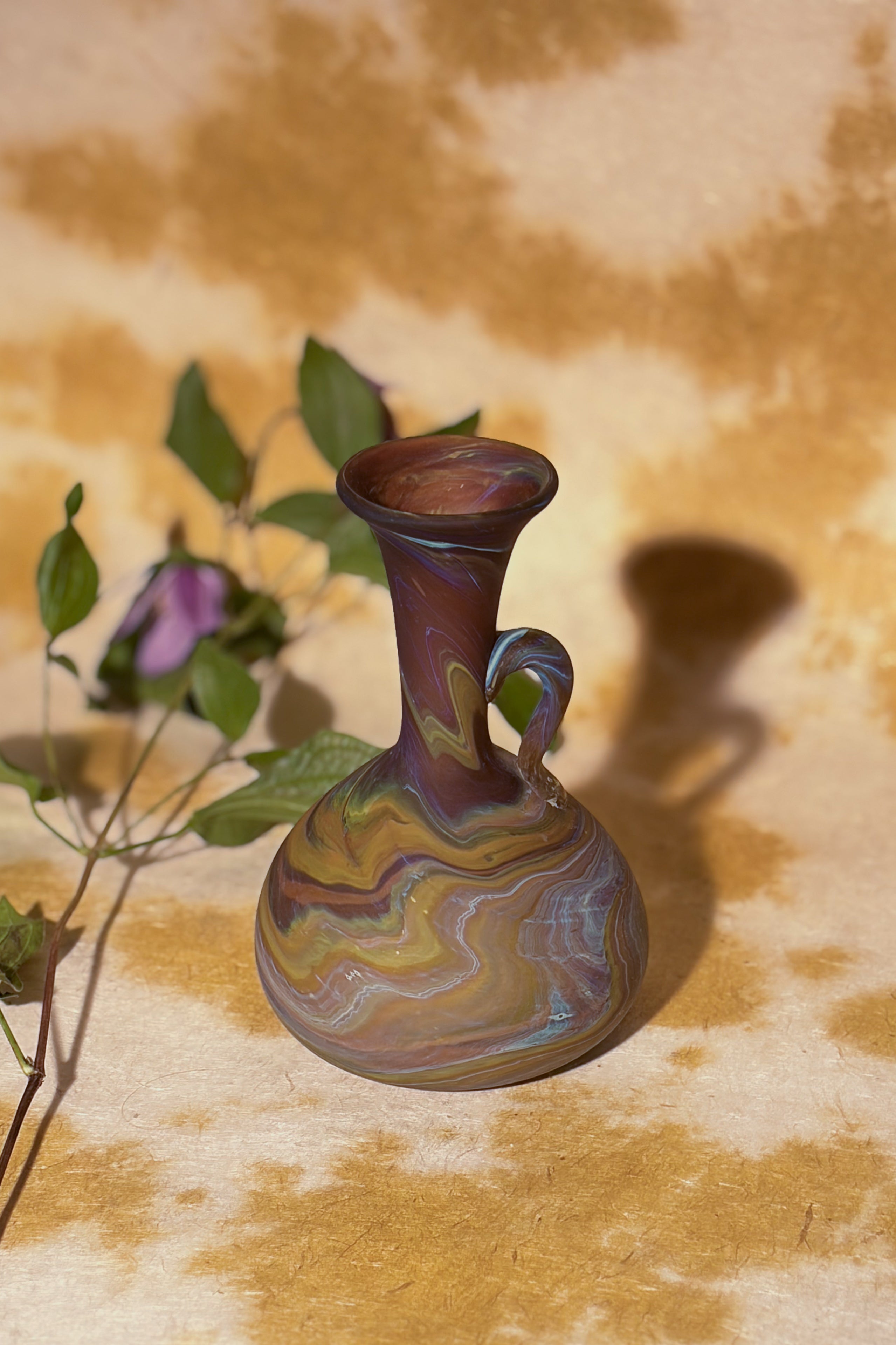 AMBER SMALL GLASS VASE MULTI