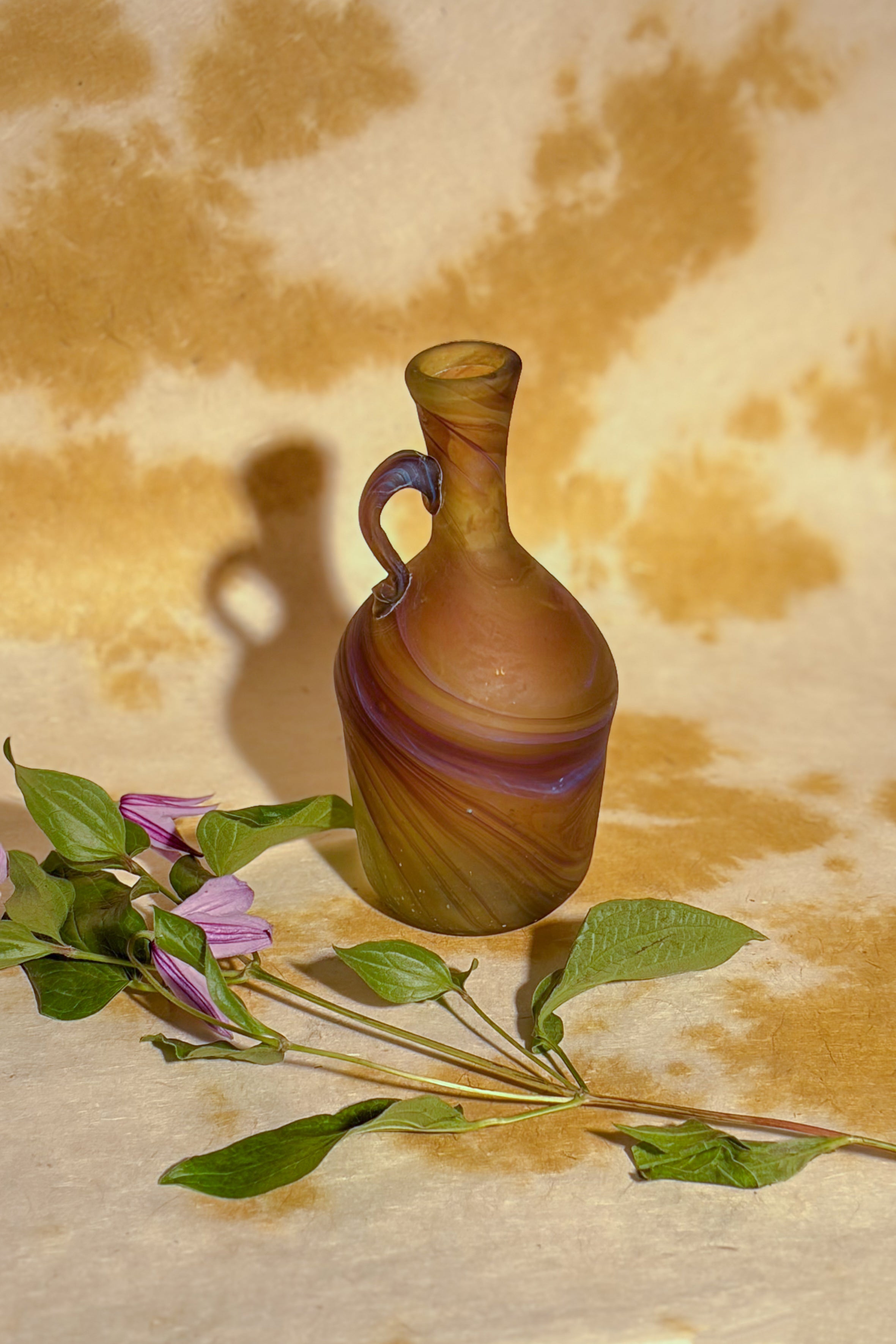 AMBER SMALL GLASS VASE MULTI