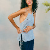 ANNASTACIA TOP IN BABY BLUE