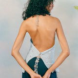 ANNASTACIA TOP IN BABY BLUE