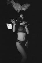 Load image into Gallery viewer, teal sheer lace low rise curtain panty