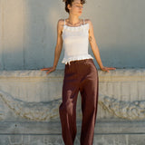 AUDREY SQUARE TOP IN WHITE JERSEY