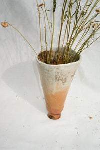 brown wood fired handmade vase