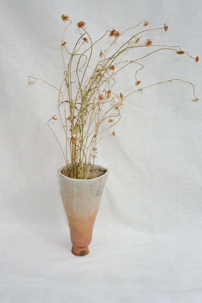 brown wood fired handmade vase