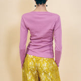 LONG SLEEVE BELLEVUE TEE IN MAUVEWOOD