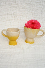Load image into Gallery viewer, handmade smooth ceramic mug in hues of yellow