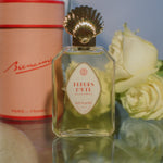 Parisian perfume glass bottle gold seashell topper