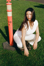 Load image into Gallery viewer, white cotton preppy oversized vest