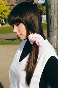 white cotton preppy oversized vest