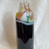 tall vase with expressive strokes of colour pattern