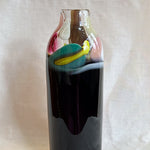 tall vase with expressive strokes of colour pattern