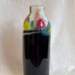 tall vase with expressive strokes of colour pattern