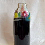 tall vase with expressive strokes of colour pattern