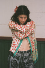 Load image into Gallery viewer, BLOCK PRINT CARDIGAN WITH BEADED FRINGE