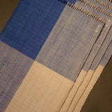 BLUE COLOUR BLOCK WOVEN PLACEMATS
