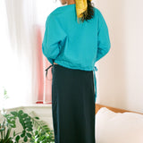 CUFF TOP IN TURQUOISE