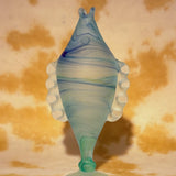 BLUE GLASS FISH VASE