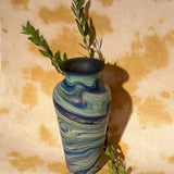 BLUE LARGE GLASS VASE MULTI