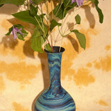 BLUE LARGE GLASS VASE MULTI