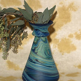 BLUE LARGE GLASS VASE MULTI