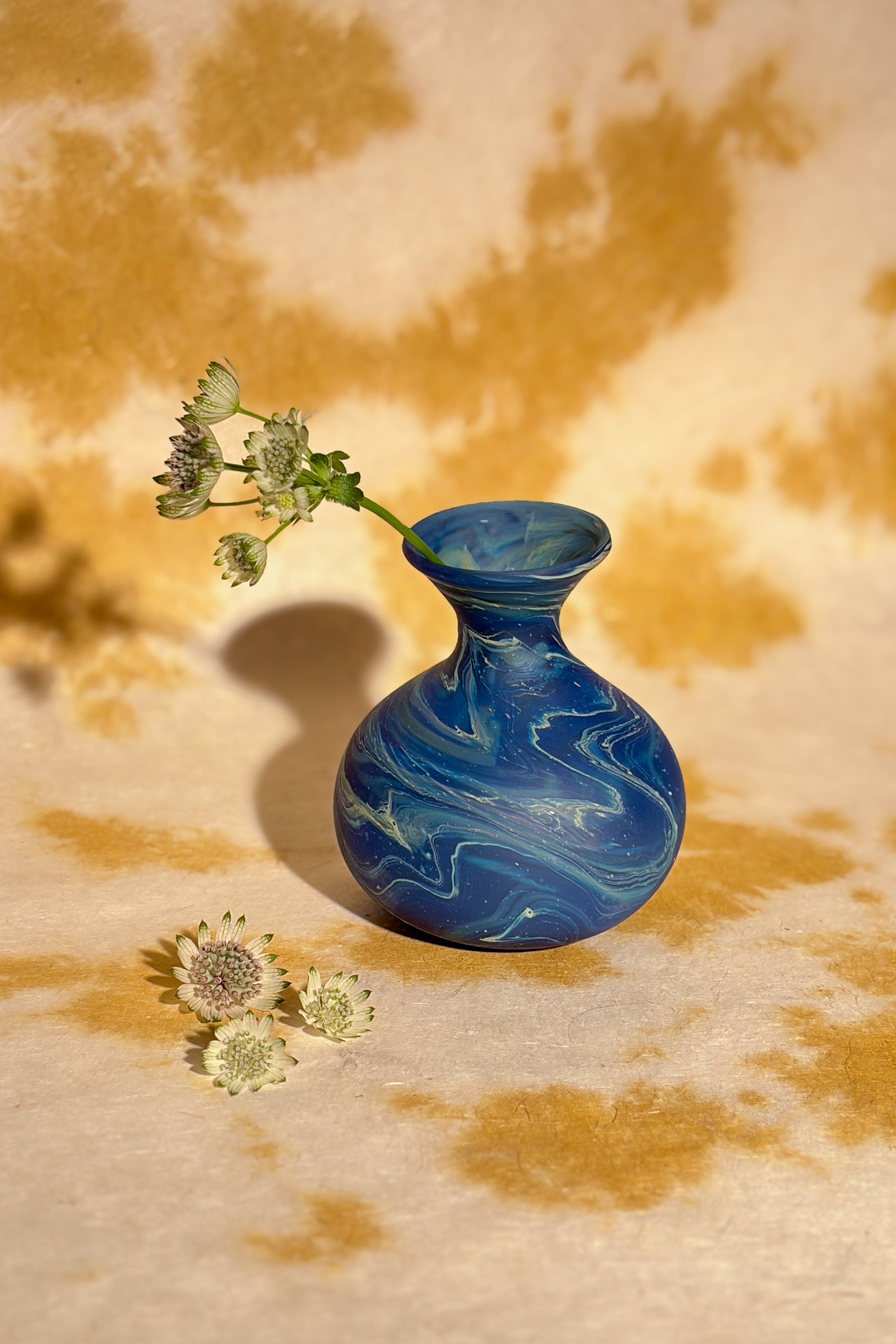 BLUE SMALL GLASS VASE MULTI
