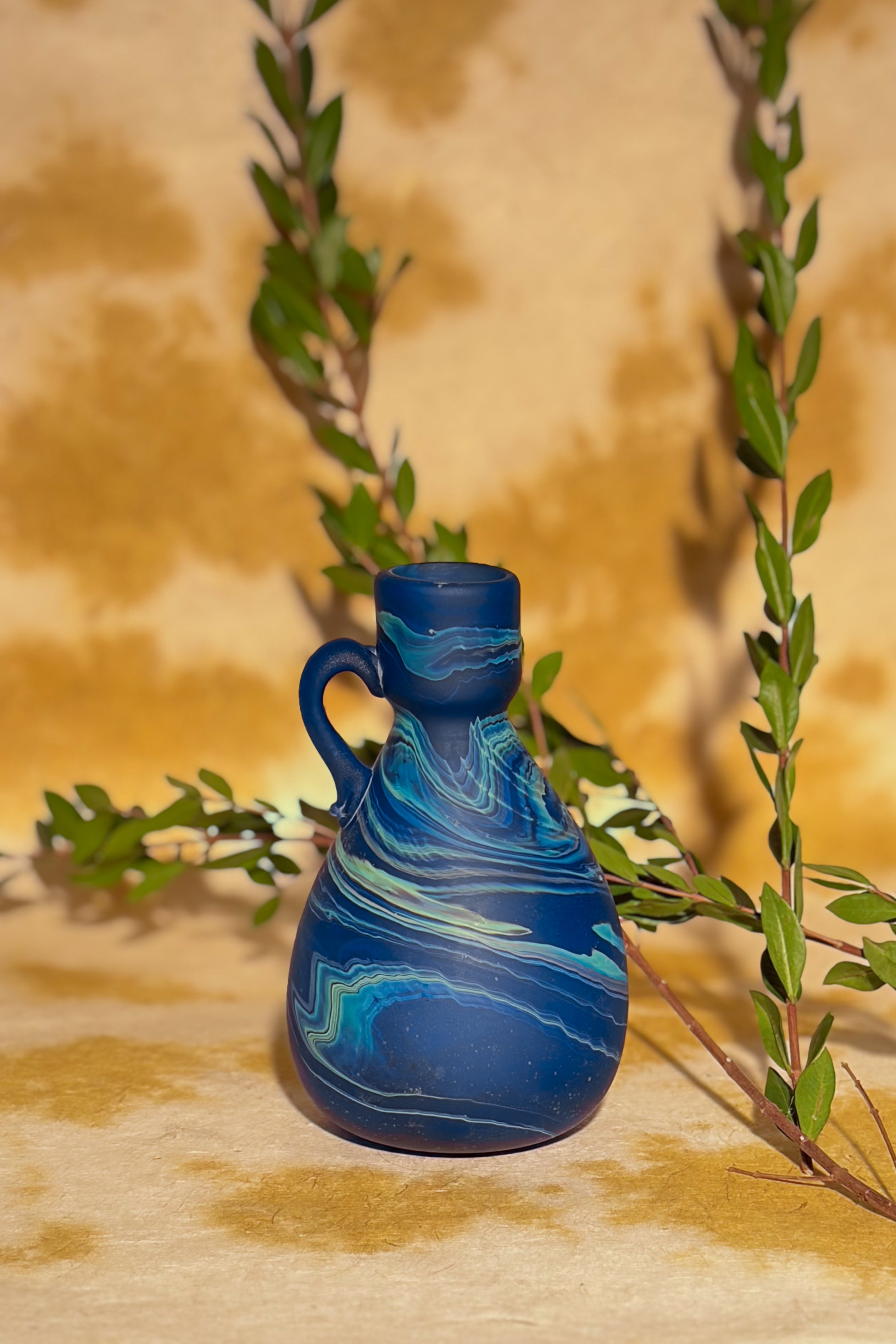 BLUE SMALL GLASS VASE MULTI