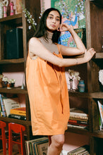 Load image into Gallery viewer, tangerine cotton poplin sleeveless baby doll dress