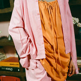 tangerine cotton poplin sleeveless baby doll dress