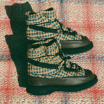 natural dye tall winter hiking slip on boot