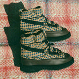natural dye tall winter hiking slip on boot
