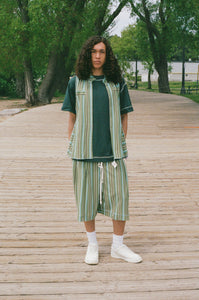 dark green jersey pique oversized tshirt