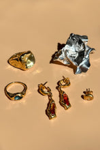 Load image into Gallery viewer, 18k gold plated sterling silver lemon quartz ring
