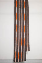Load image into Gallery viewer, BROWN AND ORANGE HANDWOVEN STRIP CLOTH